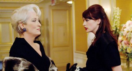 Anne Hathaway recrea el 'look' de "The devil wears Prada" en Nueva York