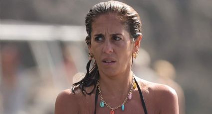 Anabel Pantoja reacciona al dardo que Raquel Lozano le lanzó a Omar Sánchez