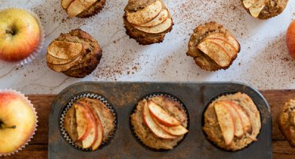 Muffins de avena y manzana: sin harina, sin aceite ni manteca