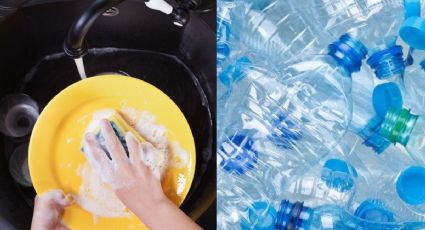 Utiliza tus botellas de plástico para lavar los platos de manera fácil con este truco