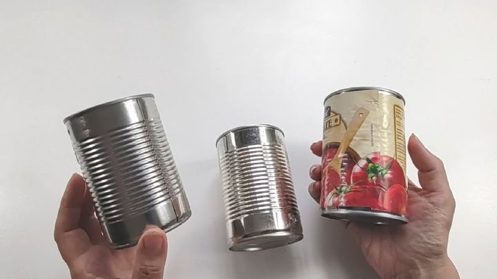 Recicla tus latas de conserva y transfórmalas en estas bellas macetas