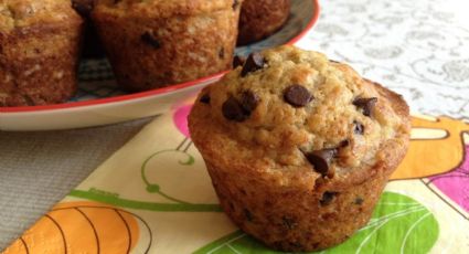 Muffins de banana y chocolate: fáciles de hacer y sin un gramo de harina