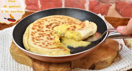 ¡En solo 10 minutos! hace este pan de queso a la sartén para enamorar a tus familiares